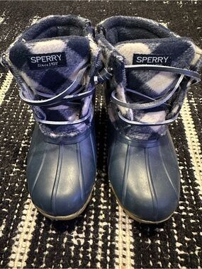 Sperry Rain Boots - blue fleece